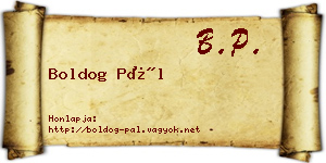 Boldog Pál névjegykártya