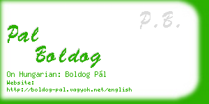 pal boldog business card