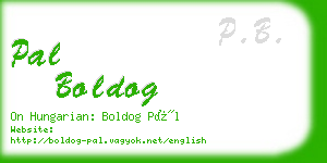 pal boldog business card